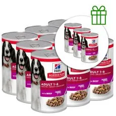Hill's Science Plan Canine Adult Beef 370 g, 9+3 GRATUIT