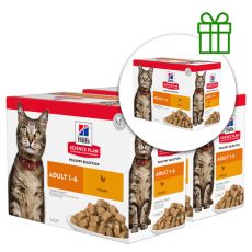 Hill's Science Plan pentru pisici adulte cu pui 12 x 85 g, 2+1 GRATUIT