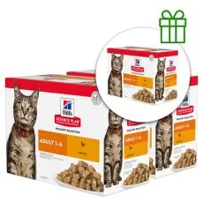 Hill's Science Plan pentru pisici adulte cu pui 12 x 85 g, 2+1 GRATUIT