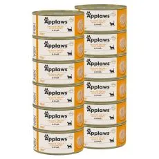 Applaws Cutie pentru pisici cu piept de pui si branza 12 x 156 g