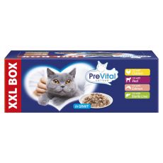 PreVital XXL BOX Plic pui/vițel/somon/ficat în sos 48 x 100 g