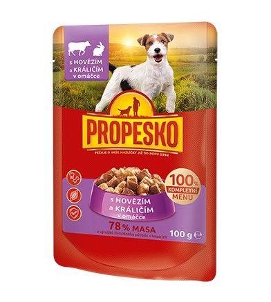 Propesko Dog Plic vită-iepure în sos 100 g
