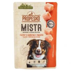 Propesko MISTR Dog pentru câini pui în sos 85 g
