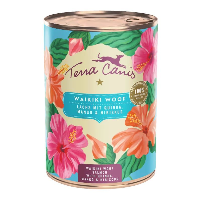 Terra Canis Waikiki Woof - Salmon with quinoa, mango & hibiscus 400 g