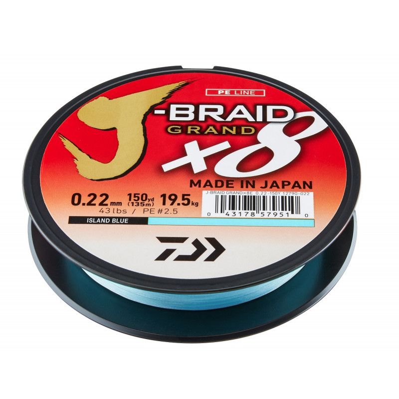 Daiwa J-Braid GRAND X8 0,13mm - 135m blue