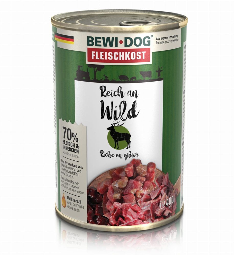 Conservă BEWI DOG – Wild, 400g