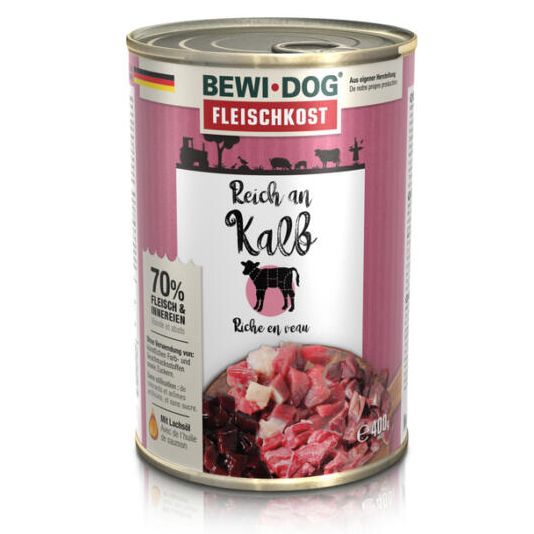 Conservă BEWI DOG – Veal, 400g