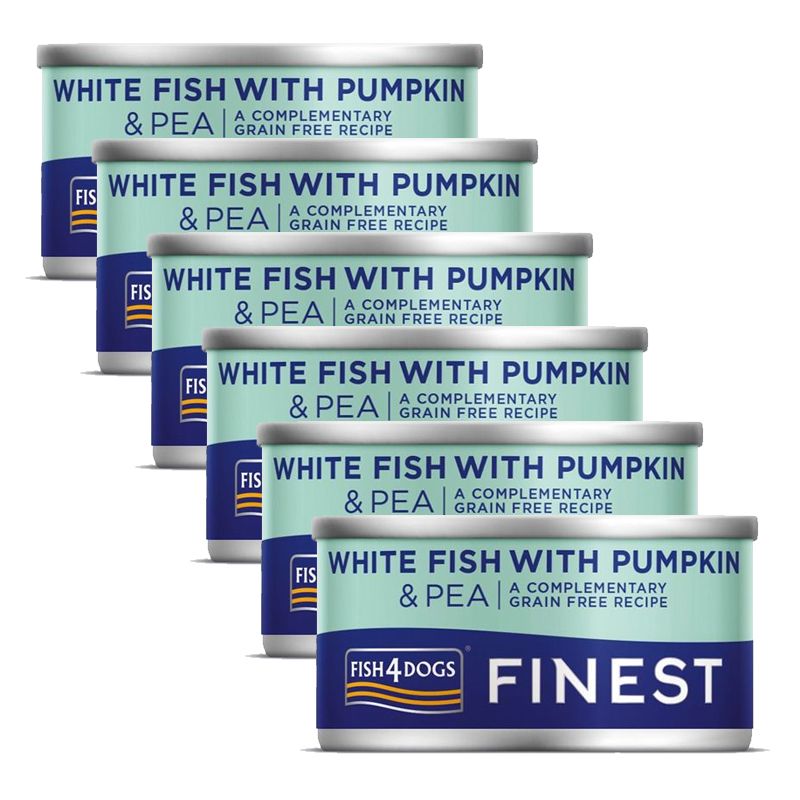 FISH4DOGS Finest White Fish with Pumpkin 6 x 85 g