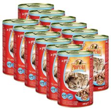 Propesko Cat Conservă cu somon și păstrăv în sos 12 x 415 g