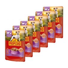 Propesko Dog Plic vită-iepure în sos 6 x 100 g