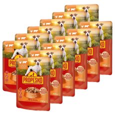Propesko Dog Plic pui-vită în sos 12 x 100 g