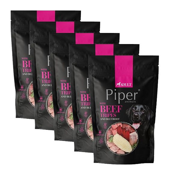 Piper Adult hrană la plic cu burtă de vită și sfeclă roșie 5 x 500 g