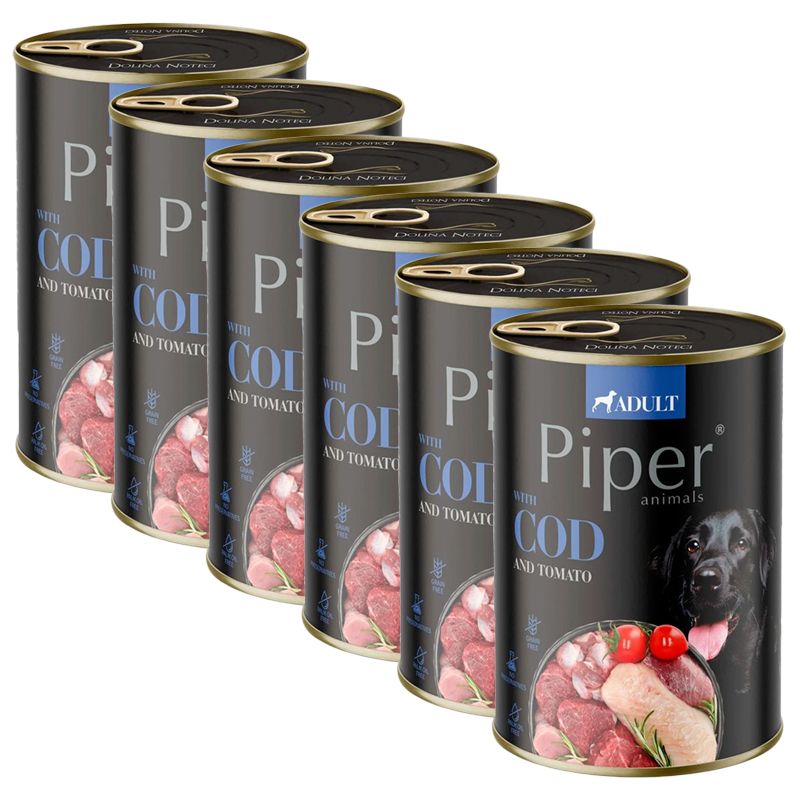 Conservă Piper Adult cu cod și roșii 6 x 400 g