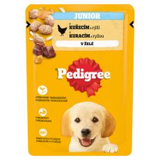 Pedigree Junior plic cu pui și orez în aspic 100 g