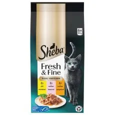 Sheba Fresh & Fine pui și somon 6 x 50 g