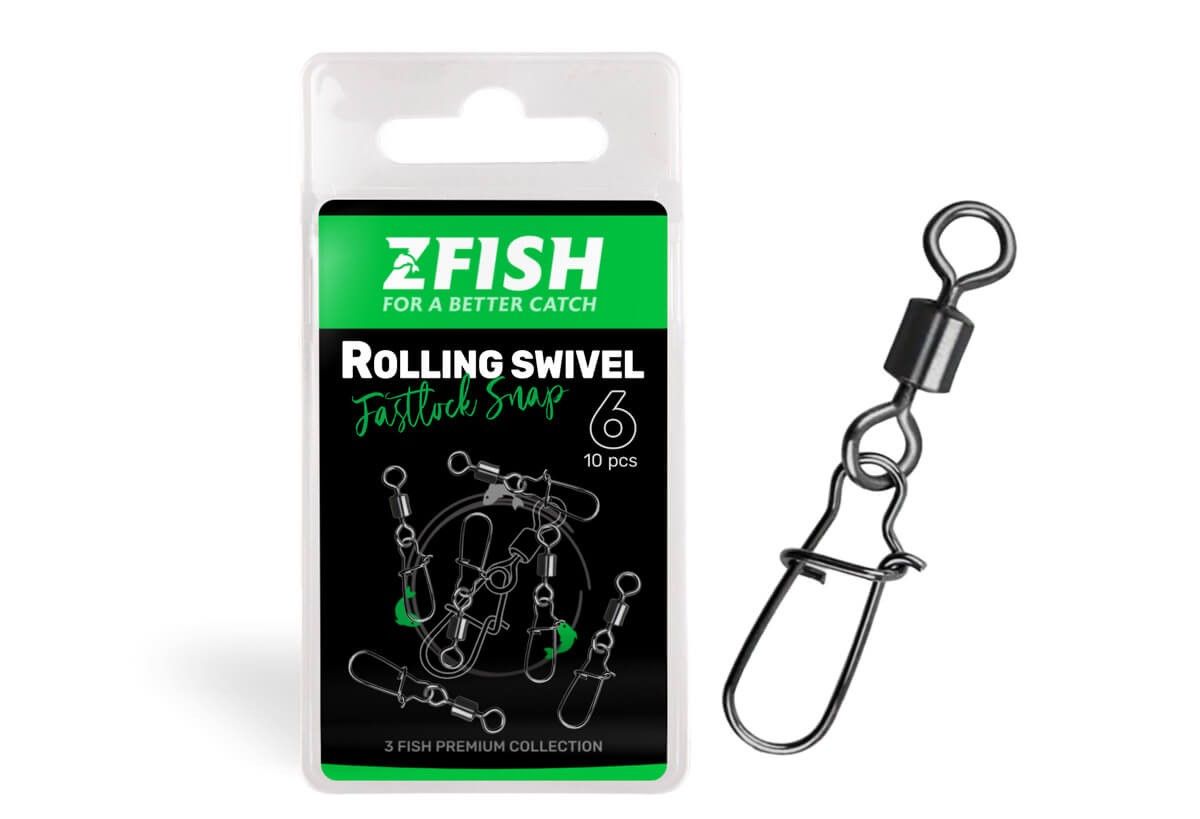 ZFISH Rolling Swivel & Fastlock Snap 6 / 27 kg