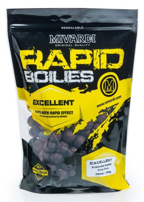 Mivardi Rapid Boilies Excellent Prună regală 250 g / 24 mm