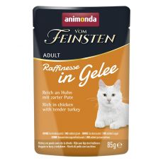 Animonda Vom Feinsten Raffinesse In Gelee pui și curcan în jeleu 85 g