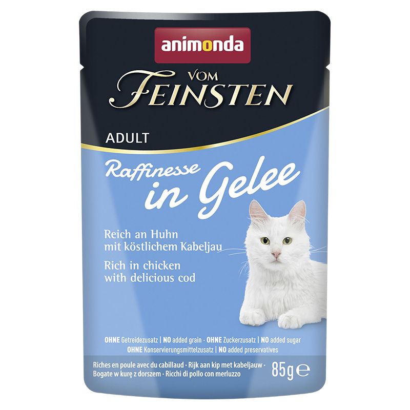 Animonda Vom Feinsten Raffinesse In Gelee pui și cod în jeleu 85 g