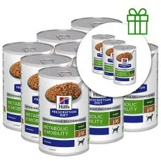 Hill's Prescription Diet j/d Metabolic + Mobility Chicken 370 g, 9+3 GRATUIT