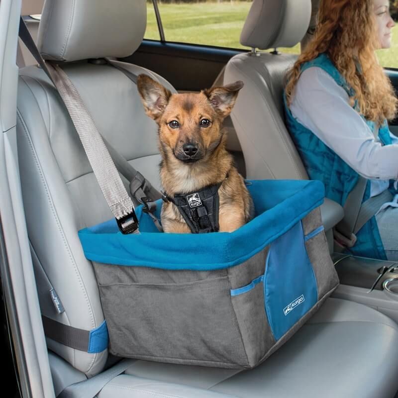 Kurgo Heather Booster Seat Scaun auto, Heather Grey/Coastal Blue