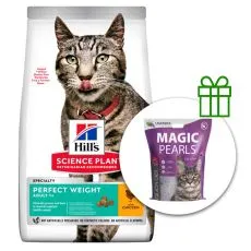 Hill's Science Plan Feline Adult Perfect Weight Chicken 7 kg + așternut GRATUIT