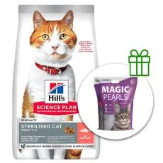 Hill's Science Plan Feline Young Adult Sterilised Cat Salmon 10 kg + așternut GRATUIT