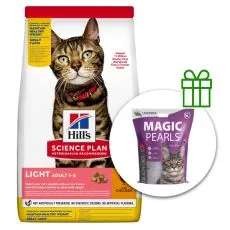 Hill's Science Plan Feline Adult Light Chicken 10 kg + așternut GRATUIT