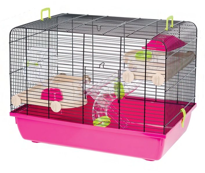 Cușcă pentru rozătoare JERRY II cu tunel 58 x 38 x 43 cm ROZ