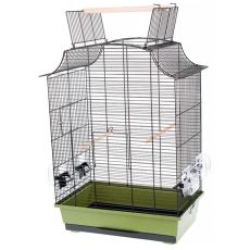 Colivie pentru păsări GRETA CABRIO DARK – 49,5 x 30,5 x 66 cm VERDE