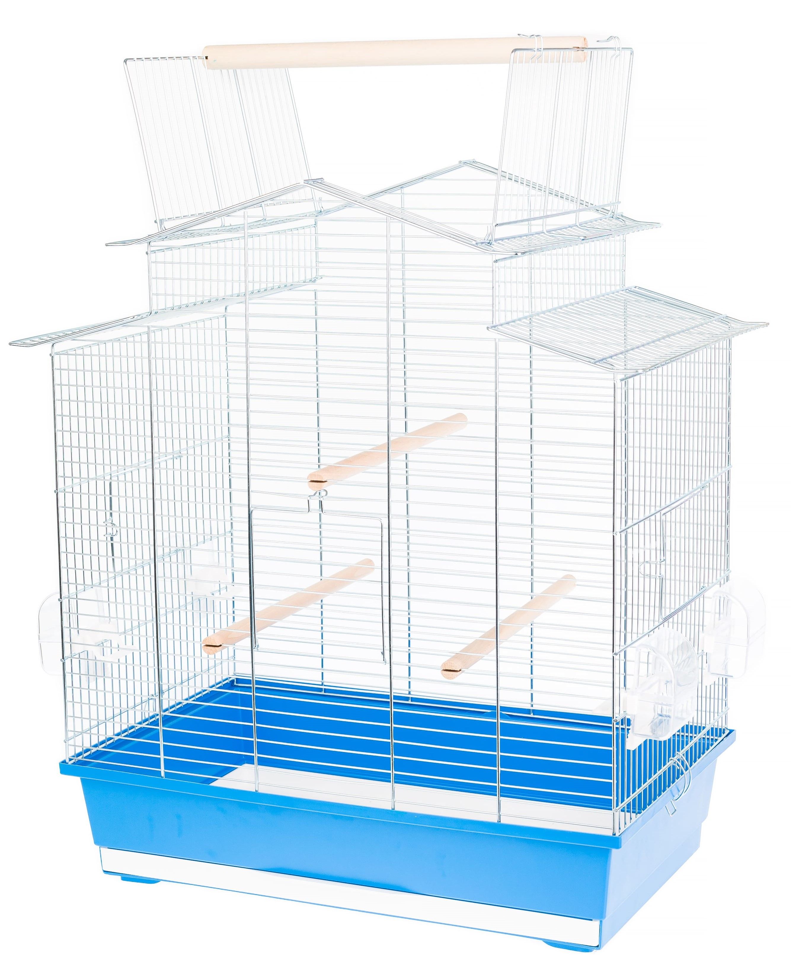 Covilie pentru păsări IZA III crom - 58,5 x 38 x 65 cm ALBASTRU