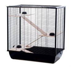 Cuşcă rozătoare FRODO + Wood 78 x 48 x 80 cm NEGRU
