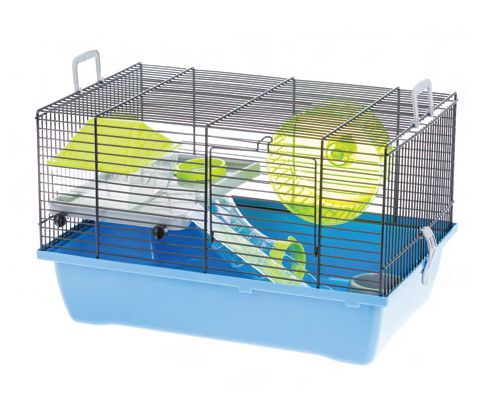 Cușcă pentru rozătoare GINO COLOR cu tunel 42 x 29 x 26 cm VERDE