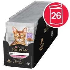 PURINA PRO PLAN CAT DELICATE DIGESTION pliculeță Curcan &icirc;n sos 26 x 85 g