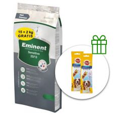 EMINENT Sensitive 17 kg + 2x Pedigree Denta Stix GRATUIT