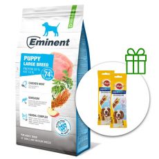 EMINENT Puppy Large Breed High Premium 17 kg + 2x Pedigree Denta Stix GRATUIT