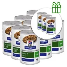 Hill's Prescription Diet r/d Cutie de control al greutatii pentru caini 350 g, 9+3 GRATUIT