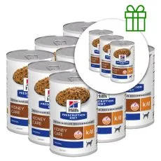 Hill's Prescription Diet k/d Cutie de &icirc;ngrijire a rinichilor pentru c&acirc;ini 350 g, 9+3 GRATUIT
