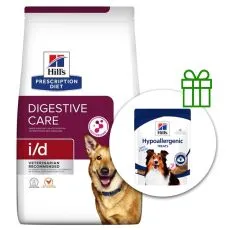 Hill's Prescription Diet i/d Granule de &icirc;ngrijire digestivă pentru c&acirc;ini 4 kg + recompense GRATUIT
