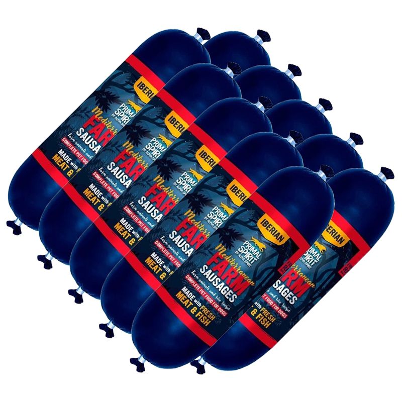 Primal Spirit Dog Iberian Mediterranean Farm Sausage 10 x 1 kg