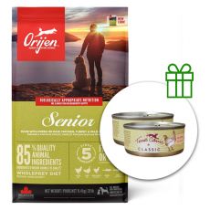 Orijen Senior 11,4 kg + 2 x conservă Terra Canis GRATUIT