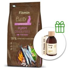 Fitmin Purity Puppy Grain Free Fish 12 kg + Fitmin Purity Ulei de somon GRATUIT