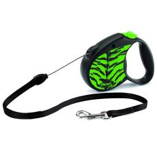 Flexi Safari Tiger lesă M până la 20 kg, 5 m cablu - verde