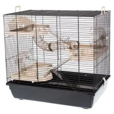 Cuşcă pentru rozătoare HOMER - 58 x 38 x 55 cm NEAGRĂ