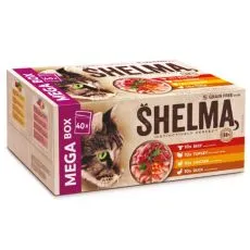 Shelma Cat 4 tipuri de carne &icirc;n sos MEGA BOX 40 x 85 g