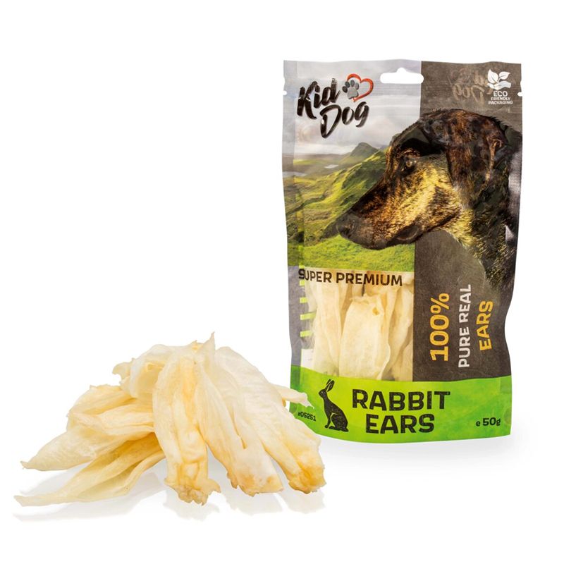 Kid Dog Super Premium 100% Urechi naturale de iepure 50 g