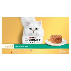Gourmet GOLD Multipack Savoury Cake vită, pui, curcan, miel 48 x 85 g