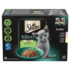 Sheba Kitten Pliculețe cu alegere mixtă &icirc;n sos 12 x 85 g