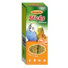 Avicentra Deluxe bețe pentru peruşi - ou şi miere, 2 buc