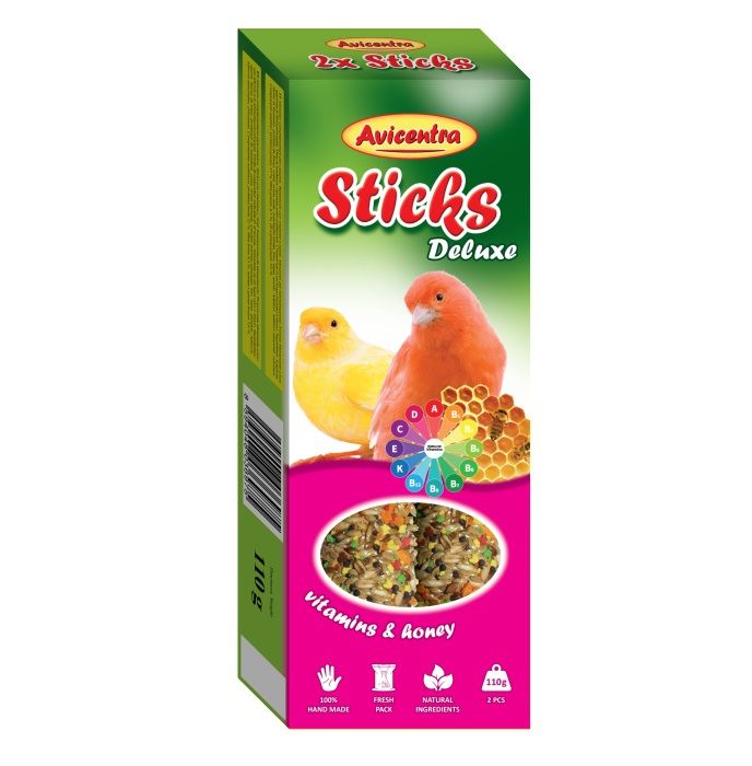 Avicentra Deluxe bețe pentru canari - vitamine și miere, 2 buc